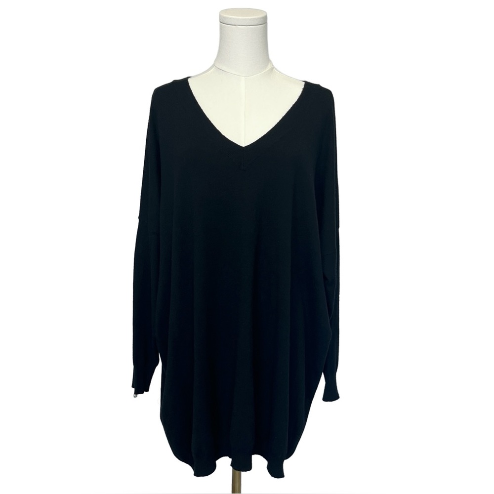 Lulu's Classic Black Knit Sweater Dress Size M/L